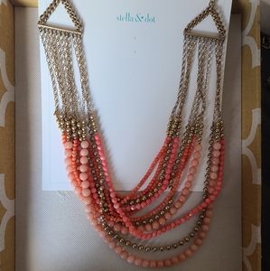 STELLA & DOT PALAMINO CORAL NECKLACE